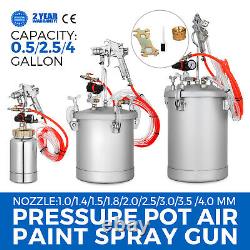0.5/2.5/4 gallon Pressure Pot Air Paint Spray Gun Industrial Painting Painter