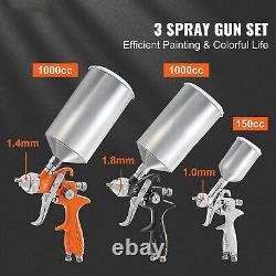 1/4 Air Spray Set Pneumatic Sprayer For Automobile Paint Primer 2.5-3.5bar