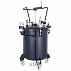 10 Gallon Pressure Feed Paint Pot Tank Spray Gun Sprayer Regulator Air Agitator