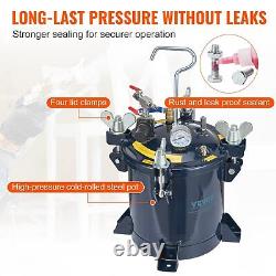 10L Spray Paint Tank Air Paint Pressure Pot Metal Rack Leak Repair Sealant