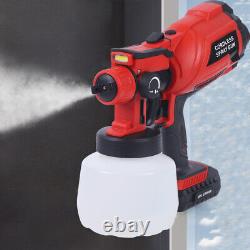 1200ml 20V LED High Pressure Electric Cordless Paint Sprayer Handheld Spray Gun