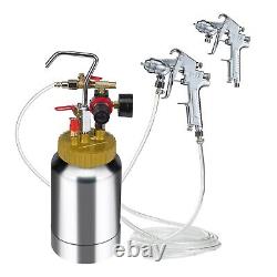 2.11 Quart Pro Paint Pressure Pot Tank Sprayer Gun 1.8mm Nozzles 45psi/3m Hoses