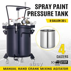 2.5/5/8/10 Gallon Spray Paint Pressure Pot Air Regulator 1/4 Air Inlet Auto Mix