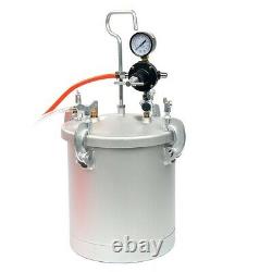 2.5 Gallon High Pressure Pot Air Paint Spray Gun Set Pressure Tank with Dual Hose