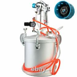 2.5mm Nozzle Pressure Feed Paint Tank 10L Pot Spray Gun Painting Sprayer System