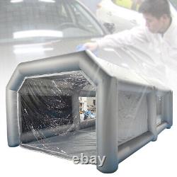 20x10x8FT Inflatable Paint Booth 2 Room Spray Paint Car Tent with 2 Air Filter