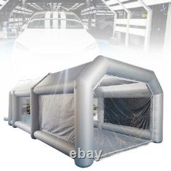 20x10x8ft Inflatable Paint Booth 2 Room Spray Paint Car Tent with 2 Air Filter