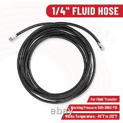 25 FT Air and Fluid Hose Assembly Kit For Pressure Pot Tanks, Spray Guns, Paint