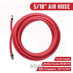 25 FT Air and Fluid Hose Assembly Kit For Pressure Pot Tanks, Spray Guns, Paint