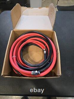 25 Foot Air and Fluid Hose Assembly Set for Spray Guns, Paint Pressure Pot Tanks