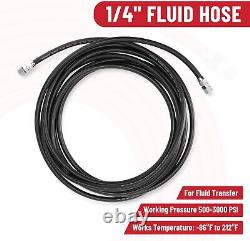 25Feet Air and Fluid Hose Assembly Set For Pressure Pot Tanks, Spray Guns, Paint