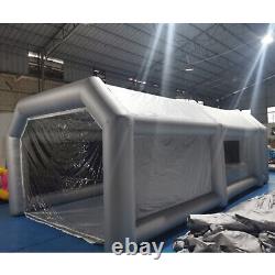 26X15X10FT Mobile Spray Booth Inflatable Paint Car Booth Tent Two Air Filter