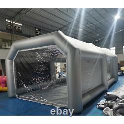 26X15X10FT Mobile Spray Booth Inflatable Paint Car Booth Tent Two Air Filter