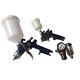 2pc 1.4mm Hvlp Gravity Feed Spray Paint Gun With Air Regulator Car Auto Basecoat
