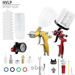 2x HVLP Air Spray Gun 1.3mm Car Paint Sprayer Primer Kit for DIY Home & Vehicles