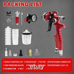 2x HVLP Air Spray Gun 1.3mm Car Paint Sprayer Primer Kit for DIY Home & Vehicles