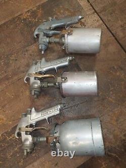 3 Air Spray Spray Guns. Devilbiss Thor Model 17 & 2 JGA-502 For Automotive READ