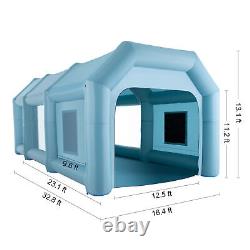 33 x16x13ft. Inflatable Paint Booth Portable Spray Paint Car Tent w Air Filters