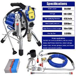 3500W High Pressure Airless Paint Sprayer High Efficiency Power Painting 110V