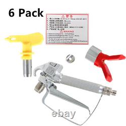 3600PSI Airless Paint Spray Gun with Tip&Tip Guard Sprayers Fast shipping 6Pcs