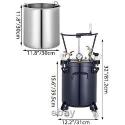 5 Gallon 20L Pressure Paint Pot Tank Spray Gun Sprayer Regulator Agitator