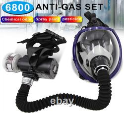 6800 Full Face Gas Mask Chemical Paint Spray Respirator Air Breathing Electric