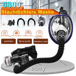 6800 Full Face Gas Mask Chemical Paint Spray Respirator Air Breathing Electric