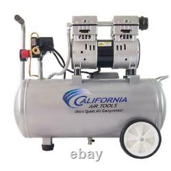 8.0 Gal. 1.0 Hp Ultra Quiet and Oil-Free Electric Air Compressor with Wheels New