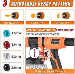800W Paint Sprayer 6.5Ft Airhose/4 Nozzles/3 Patterns, Split Design Air Spray Pa