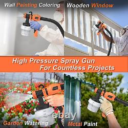 800W Paint Sprayer 6.5Ft Airhose/4 Nozzles/3 Patterns, Split Design Air Spray Pa