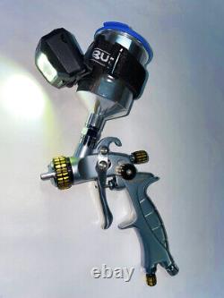 ATOM Mini X16 Automotive Paint Touchup HVLP Spray Gun With FREE GUNBUDD LIGHT