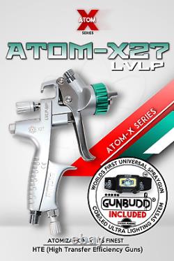 ATOM X27 Professional Paint Spray Gun -MP LVLP Solvent/Waterborne FREE GUNBUDD