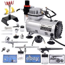 Air Brush Compressor Painting Kit Spray Gun Hobby Painter Airbrushing Sprayer