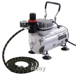 Air Brush Compressor Painting Kit Spray Gun Hobby Painter Airbrushing Sprayer