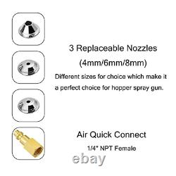 Air Hopper Spray Gun 4/6/8mm Nozzle Paint Texture Drywall 1.58 Gallon FREE SHIP