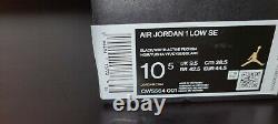 Air Jordan Retro 1 Low SE Size 10.5 Spray Paint Cyber Black Fuchsia CW5564-001