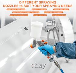 Air Spray Gun, Auto Paint Gun with 1.4/1.8/2.0mm Nozzle, Professional Automot