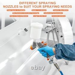 Air Spray Gun, Auto Paint Gun with 1.4/1.8/2.0mm Nozzle, Professional Automot