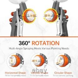 Air Spray Gun, Auto Paint Gun with 1.4/1.8/2.0mm Nozzle, Professional Automot