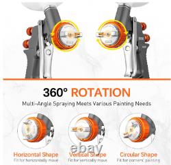 Air Spray Gun, Auto Paint Gun with 1.4/1.8/2.0mm Nozzle, Professional Automot