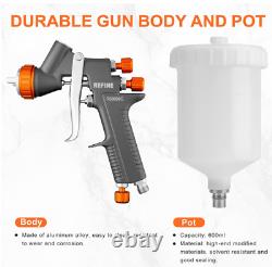 Air Spray Gun, Auto Paint Gun with 1.4/1.8/2.0mm Nozzle, Professional Automot