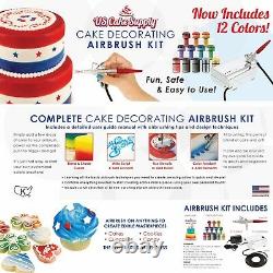 Airbrush Gun Kit Cake Decorating Air Compressor Complete Craft Art Spray Paint