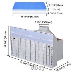 Airbrush Paint Spray Booth Kit with 3 LED Lights Dual Fans Exhaust Filter Hobby