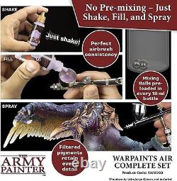 Army Painter Air Paint Complete Airbrush Paint Set + Medium, Miniature Painting