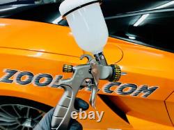 Atom X16 HVLP Mini Spray Gun Paint Gravity Feed Car With FREE LED Gunbudd Light