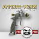 Atom X20 Hvlp- Spray Gun Gravity Feed Paint Gun With Free Ultra Lighting System