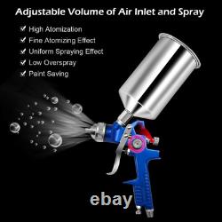 Auto Paint Car Primer 3 HVLP Air Spray Kit Aluminum Alloy Lightweight