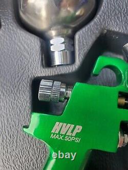 Automotive Spray Gun Gravity Feed Paint Air Sprayer HVLP Car Kit Tool 3 Nozzle