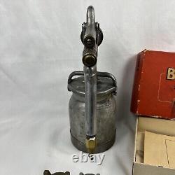 BINKS Model 7 Spray Gun With Paint Cup (2) 36SD, 34S Nozzles, Cup, Wrench & More