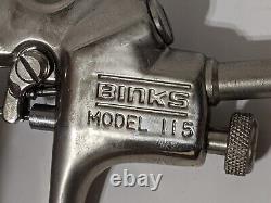 Binks Model 115 Conventional Touch-up Paint Spray Gun with 78SD Nozzle -NO Cup